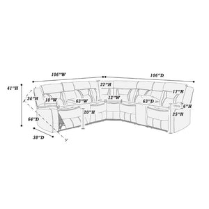 English Elm 3Pc Power Reclining Sectional Sofa Gel Leatherette L-Shape Living Room Set Dark Brown B011S02764