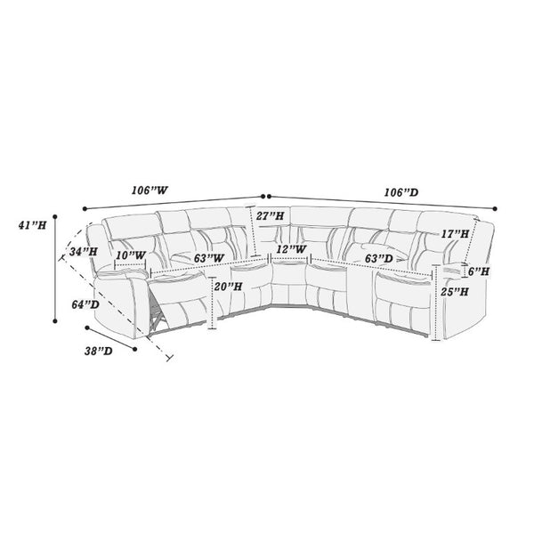 English Elm 3Pc Power Reclining Sectional Sofa Gel Leatherette L-Shape Living Room Set Dark Brown B011S02764