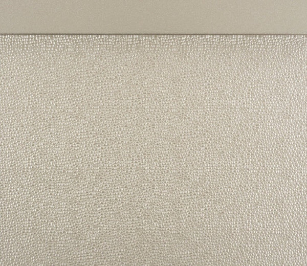English Elm Modern Glam Queen Bed Pearlized Faux Leather Headboard with Crystal Tufting Silver Frame B011S03603