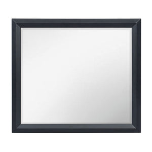 English Elm Modern 8 Drawer Dresser with Mirror Midnight Blue Lacquer Glam Bedroom Storage B011S03616