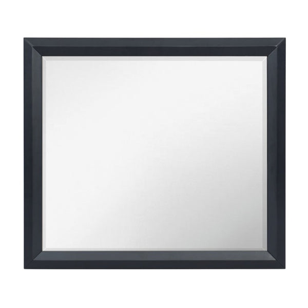 English Elm Modern 8 Drawer Dresser with Mirror Midnight Blue Lacquer Glam Bedroom Storage B011S03616