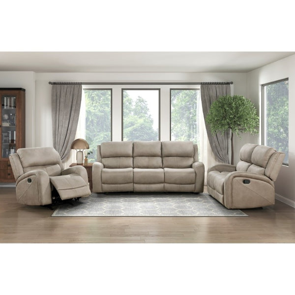 English Elm Sofa and Loveseat Power Reclining Set Microfiber Upholstered Transitional Living Room B011S03806