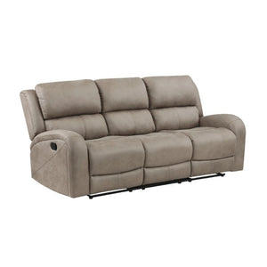 English Elm Sofa and Loveseat Power Reclining Set Microfiber Upholstered Transitional Living Room B011S03806