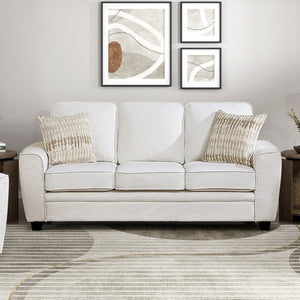 English Elm Beautiful Chenille 3 Piece Living Room Sofa Set with Pocket Coil Cushions and Plywood Frame B011S03812