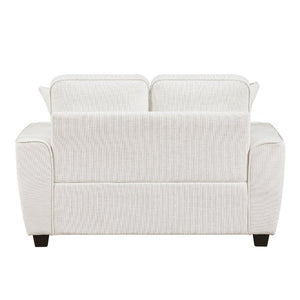 English Elm Contemporary Chenille Living Room Sofa Set with Pocket Coil Support and Plush Cushions Beige 2PC B011S03813