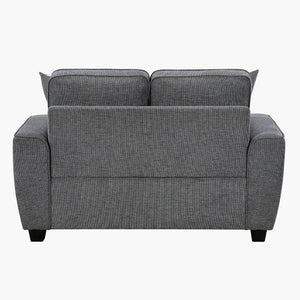English Elm Contemporary Chenille Living Room Sofa Set with Pocket Coil Support and Plush Cushions Dark Gray 3PC B011S03814