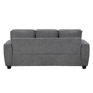 English Elm Contemporary Chenille Upholstered 3 Piece Sofa Set with Pocket Coil Cushion Support Dark Gray B011S03815