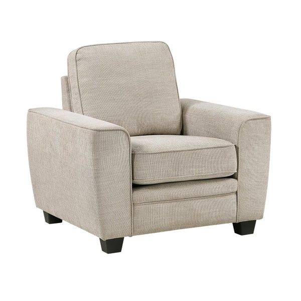 English Elm Contemporary Chenille Upholstered 3 Piece Sofa Set with Pocket Coil Cushion Support Taupe B011S03816