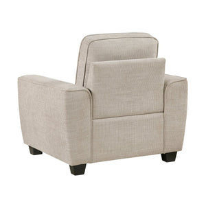 English Elm Contemporary Chenille Upholstered 3 Piece Sofa Set with Pocket Coil Cushion Support Taupe B011S03816