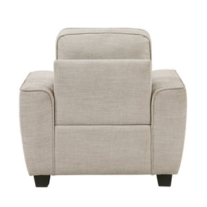 English Elm Contemporary Chenille Upholstered 3 Piece Sofa Set with Pocket Coil Cushion Support Taupe B011S03816