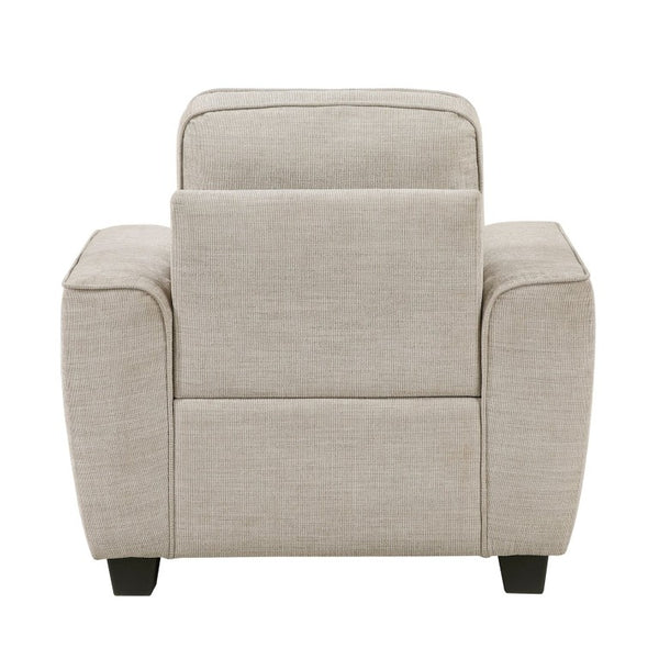 English Elm Contemporary Chenille Upholstered 3 Piece Sofa Set with Pocket Coil Cushion Support Taupe B011S03816