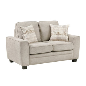 English Elm Contemporary Chenille Upholstered 3 Piece Sofa Set with Pocket Coil Cushion Support Taupe B011S03816