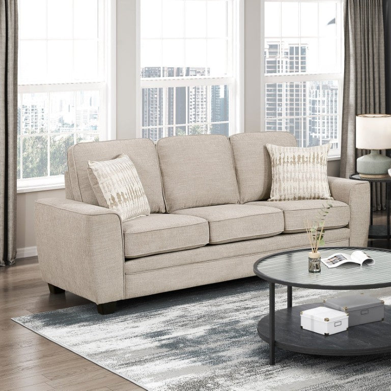 English Elm Contemporary Chenille Sofa and Loveseat Set with Pocket Coil Support for Living Room B011S03817
