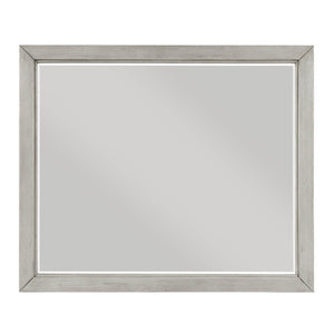 English Elm Classic Farmhouse Oak Veneer 7 Drawer Dresser with Mirror Gray Bedroom Set B011S03871