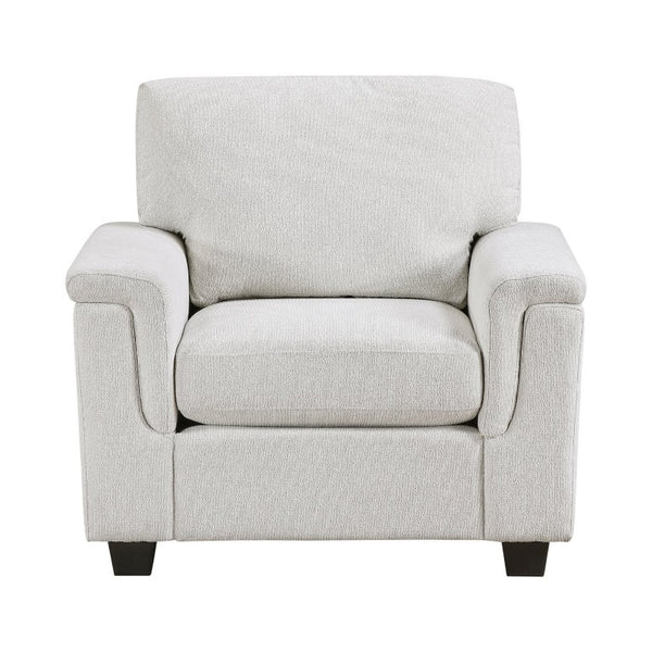 English Elm 3Pc Chenille Living Room Sofa Set with Pocket Coil Support and Neutral Beige Upholstery B011S03888