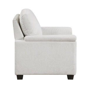 English Elm 3Pc Chenille Living Room Sofa Set with Pocket Coil Support and Neutral Beige Upholstery B011S03888