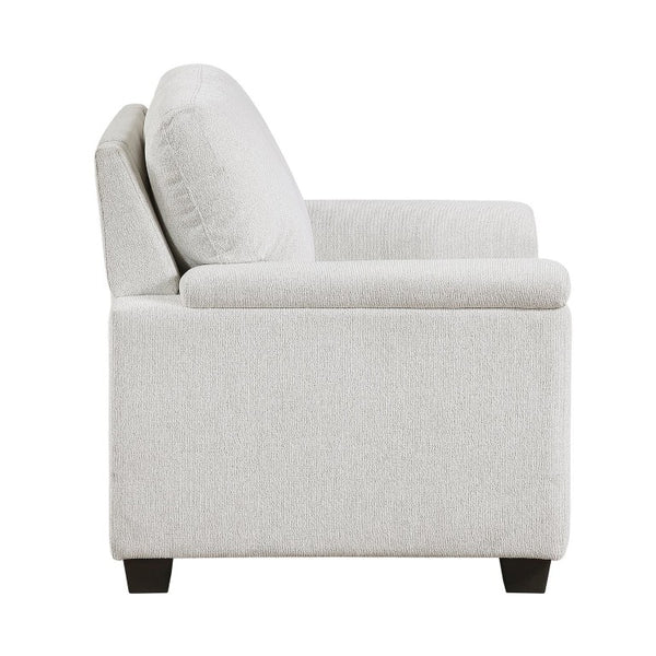 English Elm 3Pc Chenille Living Room Sofa Set with Pocket Coil Support and Neutral Beige Upholstery B011S03888