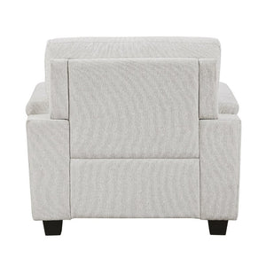 English Elm 3Pc Chenille Living Room Sofa Set with Pocket Coil Support and Neutral Beige Upholstery B011S03888