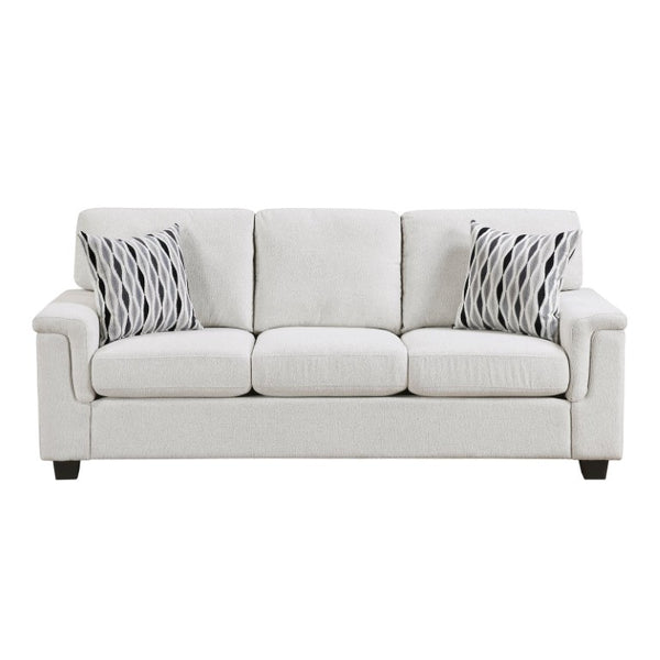 English Elm 3Pc Chenille Living Room Sofa Set with Pocket Coil Support and Neutral Beige Upholstery B011S03888
