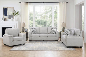 English Elm 3Pc Chenille Living Room Seating Set Sofa Loveseat Chair with Pocket Coil Cushions B011S03890