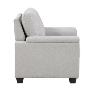 English Elm 3Pc Chenille Living Room Seating Set Sofa Loveseat Chair with Pocket Coil Cushions B011S03890
