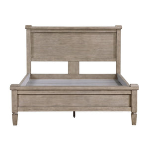 English Elm Bed Marceline Canopy California King Gray Oak Veneer Tall Architectural Frame B011S03895