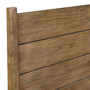 English Elm Bed Eastern King Platform Frame with Cushioned Headboard in Textured Gray Polyester B011S03918