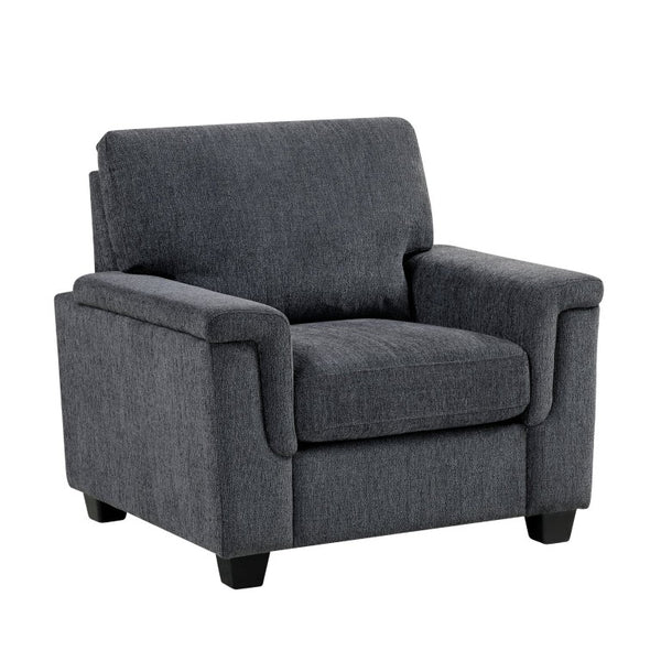 English Elm Upholstered Chenille 3 Piece Living Room Set with Pocket Coil Support and Decorative Pillows B011S03934