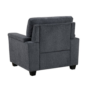 English Elm Upholstered Chenille 3 Piece Living Room Set with Pocket Coil Support and Decorative Pillows B011S03934