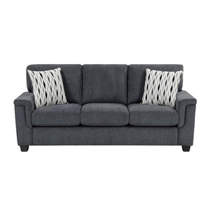 English Elm Upholstered Chenille 3 Piece Living Room Set with Pocket Coil Support and Decorative Pillows B011S03934