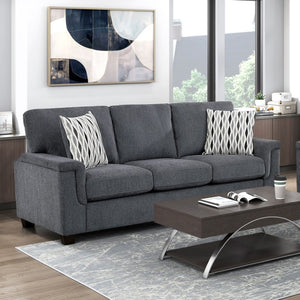 English Elm Upholstered Chenille Sofa and Loveseat Set with Pocket Coil Cushions for Living Room B011S03935