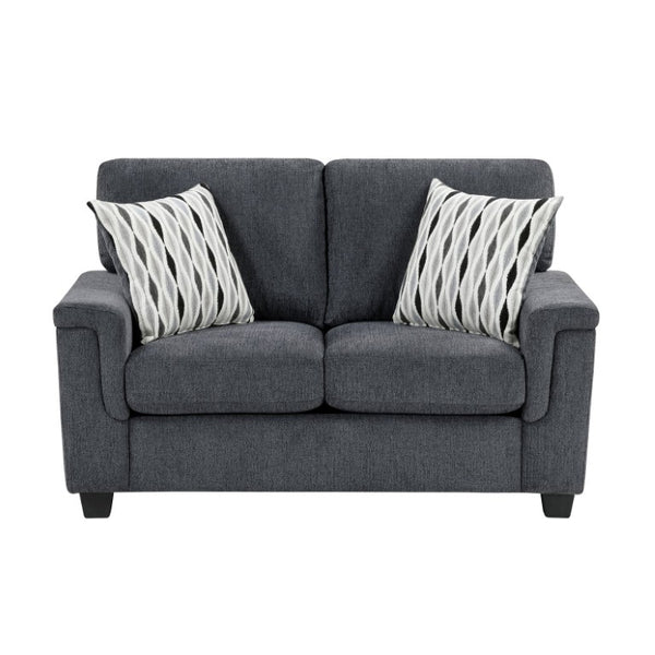 English Elm Upholstered Chenille Sofa and Loveseat Set with Pocket Coil Cushions for Living Room B011S03935