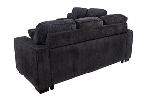 English Elm Comfortable Chenille Sofa Set with LED Base Glow for a Plush Contemporary Living Room B011S03942
