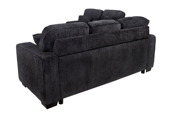 English Elm Comfortable Chenille Sofa Set with LED Base Glow for a Plush Contemporary Living Room B011S03942