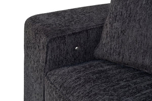 English Elm Comfortable Chenille Sofa Set with LED Base Glow for a Plush Contemporary Living Room B011S03942