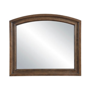 English Elm Traditional Seven Drawer Dresser with Mirror Solid Wood Dark Brown Bedroom Set 7-Drawer Dresser Mirror Set B011S03947