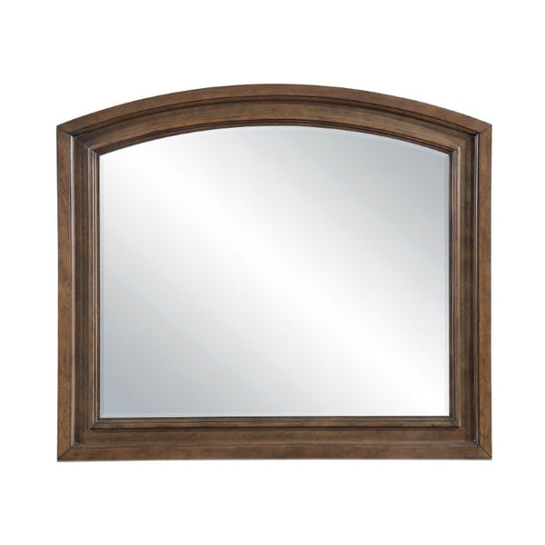 English Elm Traditional Seven Drawer Dresser with Mirror Solid Wood Dark Brown Bedroom Set 7-Drawer Dresser Mirror Set B011S03947