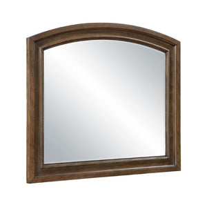 English Elm Traditional Seven Drawer Dresser with Mirror Solid Wood Dark Brown Bedroom Set 7-Drawer Dresser Mirror Set B011S03947