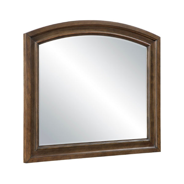 English Elm Traditional Seven Drawer Dresser with Mirror Solid Wood Dark Brown Bedroom Set 7-Drawer Dresser Mirror Set B011S03947