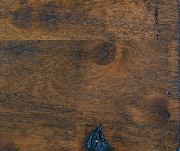 English Elm Bed Eastern King with Plank Headboard Weathered Finish Rustic Transitional Bedroom Brown 80 L x 96.5 W x 54 H Acacia Wood B011S03977