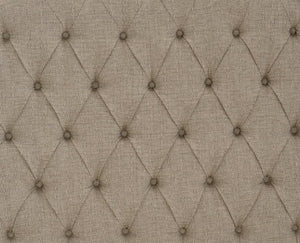 English Elm Bed California King Tufted Upholstered Headboard Oak Veneer Traditional Bedroom Frame B011S04017