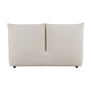 English Elm Bed Queen Chenille Upholstered Frame with Padded Headboard for Modern Bedroom Decor B011S04030