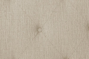 English Elm Bed California King Tufted Upholstered Frame with Nailhead Trim and Wood Veneer Finish B011S04044