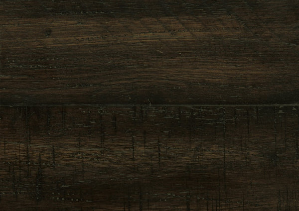 English Elm Bed Queen Acacia Veneer Traditional Low Post with Turned Finials and Charcoal Finish B011S04068