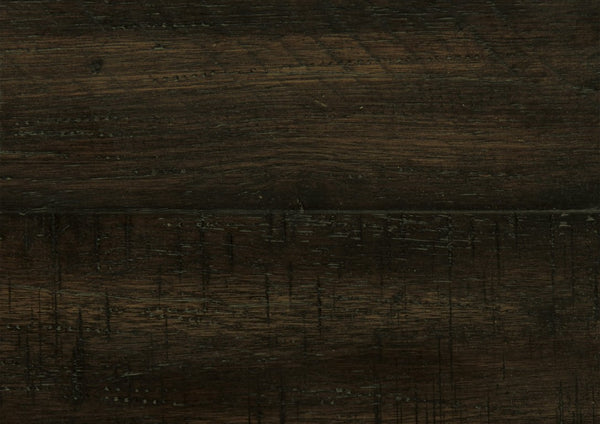 English Elm Bed Queen Acacia Veneer Traditional Low Post with Turned Finials and Charcoal Finish B011S04068