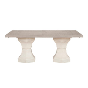 English Elm Dining Table Round Oak Veneer Two Tone Gray White Seats Six Contemporary Style 44 x 72 x 30.5 B011S04107