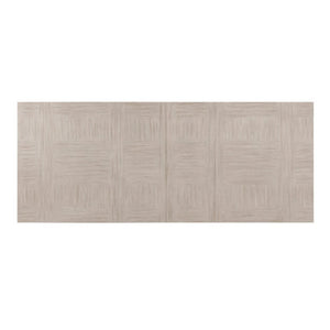 English Elm Dining Table Round Oak Veneer Two Tone Gray White Seats Six Contemporary Style 44 x 72 x 30.5 B011S04107