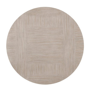 English Elm Dining Table Round Oak Veneer Two Tone Gray White Seats Six Contemporary Style 63.25 x 63.25 x 6.25 B011S04110