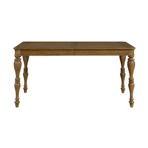 English Elm Counter Height Extendable Oak Veneer Dining Table with Dovetail Drawers for Casual Kitchens B011S04115