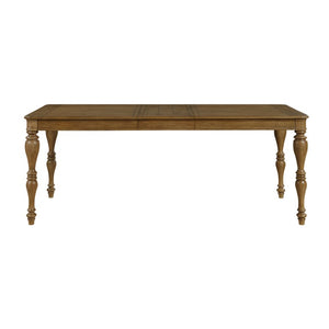 English Elm Counter Height Extendable Oak Veneer Dining Table with Dovetail Drawers for Casual Kitchens B011S04115
